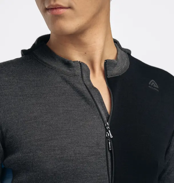 WarmWool hoodsweater w/zip M's Marengo/Jet Black/Corsair M 