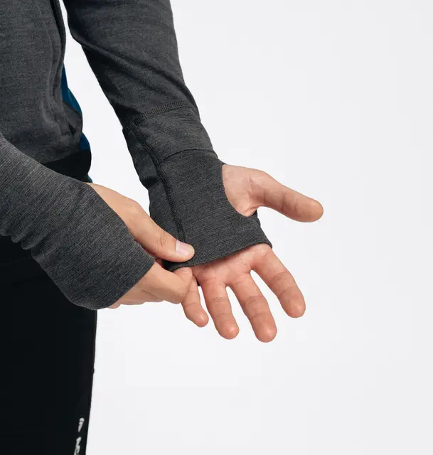 WarmWool hoodsweater w/zip M's Marengo/Jet Black/Corsair M 
