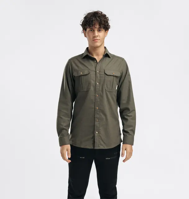 ReBorn woolshirt M's Forest Melange L 