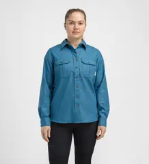 Reborn woolshirt W&#39;s Blue Melange M