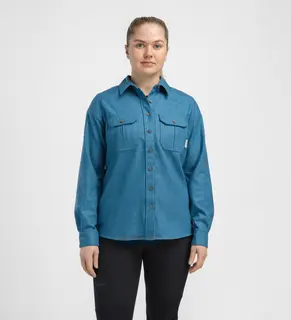 Reborn woolshirt W&#39;s Blue Melange M