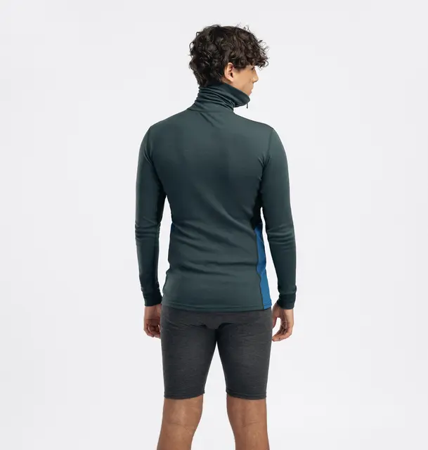 WarmWool polo M's Green Gables / Corsair/ Jet Black M 