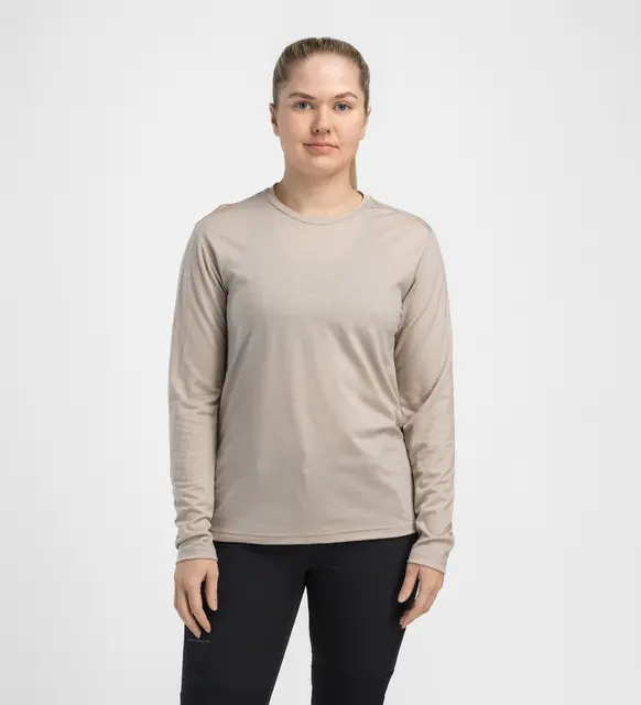 LightWool 180 Crewneck W's Simply Taupe L 