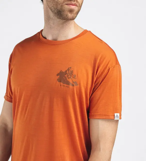 LightWool 140 classic tee mountain M's Apricot Orange L 