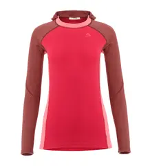 WarmWool hoodsweater V2 W&#39;s Spiced Apple/Jester Red/Spiced Coral M