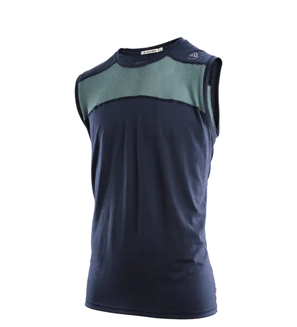 LightWool 140 sports singlet M's Navy Blazer/North Atlantic XL 